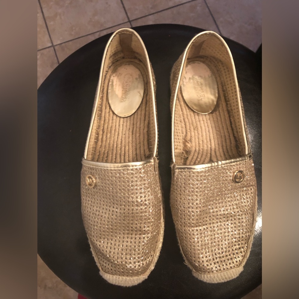Michael Kors Gold Espadrilles